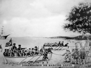 Narciso Lopez landt in Cardenas, 1850