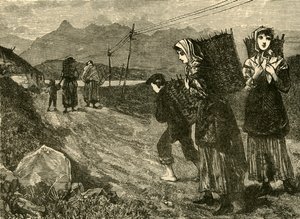 Inboorlingen op weg naar turf, 1898