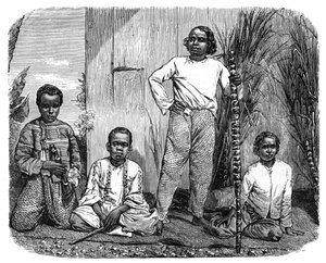 Inboorlingen van het eiland Réunion, ca. 1890