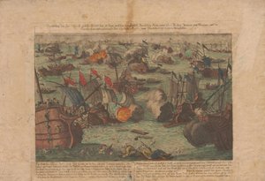 Zeeslag tussen de Russische en Ottomaanse vloot in de Zwarte Zee op 28 en 29 juni 1788, 1788 door Unbekannt