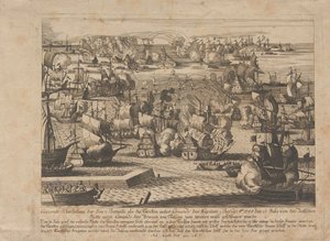 Zeeslag tussen de Russische en Ottomaanse vloot op 13 juli 1788, 1788 door Unbekannt