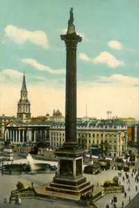 Nelsons Kolom en Trafalgar Square, Londen