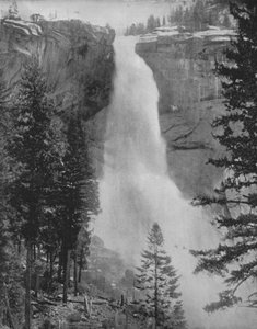 Nevada Fall in de Yosemite Valley, 19e eeuw