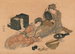 Nieuwjaarskaart of Surimono, ca. 1890