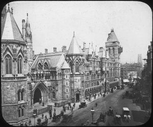 Nieuwe Rechtbanken, Londen, late 19e eeuw door Unbekannt