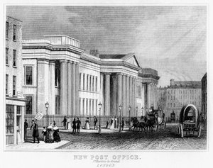 Nieuw postkantoor, St Martins le Grand, City of London, 19e eeuw