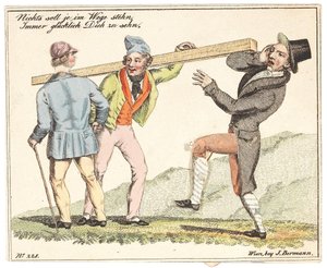 Nieuwjaarskaart. Niets zal je ooit in de weg staan om je altijd gelukkig te zien, na 1815
