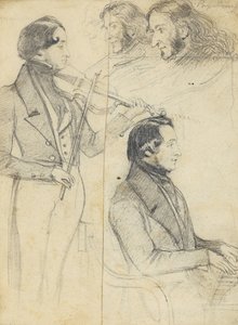Niccolò Paganini 1782-1840 door Unbekannt