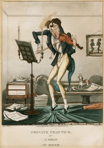 Niccolo Paganini - karikatuur door Unbekannt