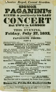 Niccolo Paganini - affiche door Unbekannt