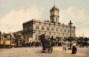 Nicholas Treinstation, Kalanchyovskaya Plein, Moskou, Rusland, ca. 1904-ca. 1905
