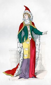 Adellijke vrouw uit de tijd van Karel V van Frankrijk