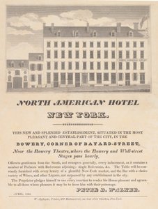 North American Hotel, New York, april 1832