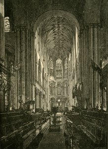 Kathedraal van Norwich. Het koor, kijkend naar het oosten, 1898 door Unbekannt