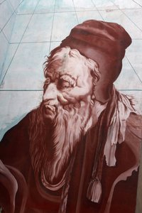 Nostradamus muurschildering in Salon-de-Provence, Salon de Provence, Frankrijk door Unbekannt