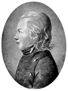 Novalis Friedrich von Hardenberg, Duitse romantische dichter en romanschrijver, ca. 1800 door Unbekannt