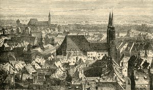 Neurenberg vanaf de Muren, 1890