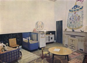 Kinderkamer ontworpen door Esmé Gordon, A.R.I.B.A., A.R.I.A.S., ca. 1945