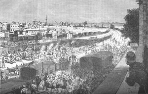 Bezetting van Zagazig, na de slag bij Tel-El-Kebir, ca. 1882 door Unbekannt