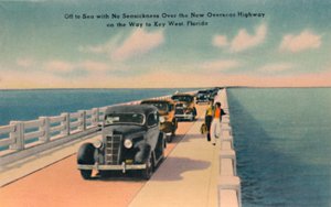 Op zee zonder zeeziekte, Nieuwe Overzeese Snelweg naar Key West, Florida, c1940s door Unbekannt