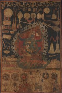 Aanbiedingen aan de Godin Palden Lhamo, late 16e eeuw