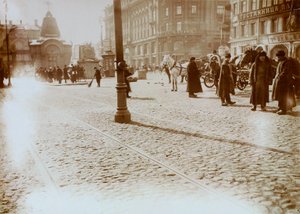 Okhotny Ryad Jachtstraat, Moskou, Rusland, 16 maart 1911 door Unbekannt