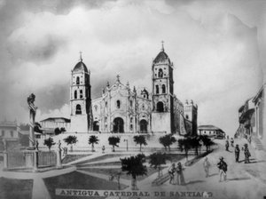 Oude kathedraal van Santiago de Cuba, 1523, 1920s door Unbekannt