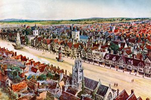 Oude Cheapside, rond 1580, ca. 1900-1920 door Unbekannt