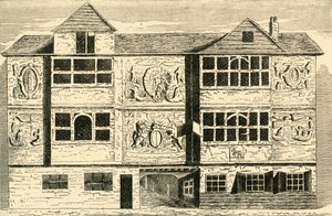 Oude Huizen Voorheen aan Bankside, ca. 1878
