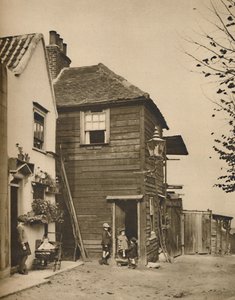 Oude Huizen in Highgate Van Waaruit Dorpsbewoners de Koetsen Zagen Voorbijgaan, ca. 1935 door Unbekannt