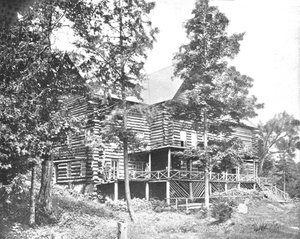 Oude Blokhut, Lake Placid, Adirondacks, New York State, VS, ca. 1900 door Unbekannt