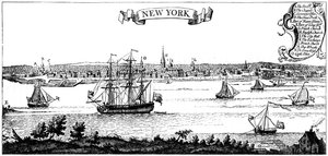 Oud Uitzicht op New York, 1730 ca. 1880 door Unbekannt