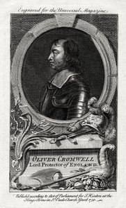 Oliver Cromwell, Lord Protector van Engeland, 1750 door Unbekannt