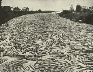 Op weg naar de zagerijen, ca. 1948 door Unbekannt