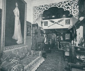 Een van de ontvangstruimtes in het Sandow Instituut, c1898 door Unbekannt