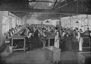 Een van de sigarenproductieafdelingen bij Salmon en Gluckstein, Ltd, Londen, c1870s 1903 door Unbekannt