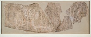 Ostracon, beschreven in hiëratisch, XIXe dynastie c1292 v.Chr. - c1190 v.Chr. door Unbekannt