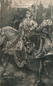 Otterburn - De opmars van Hotspur, 1388, ca. 1910 door Unbekannt