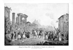 Otto I, koning van Griekenland, landt in Nauplia, 6 februari 1833, 1900 door Unbekannt