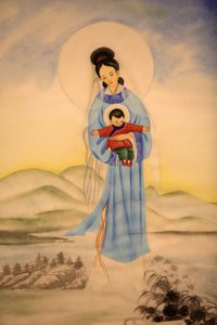 Onze-Lieve-Vrouw van China. Crypte. Basiliek van Notre-Dame de Fourviere, Lyon door Unbekannt