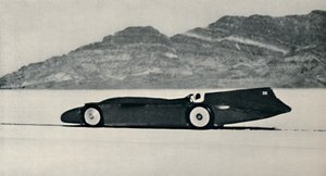 Meer dan 300 mijl per uur op de zoutvlakten, Bonneville, Utah