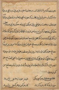 Pagina uit Verhalen van een Papegaai Tuti-nama: tekstpagina, ca. 1560
