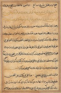 Pagina uit Verhalen van een papegaai Tuti-nama: tekstpagina, ca. 1560 door Unbekannt