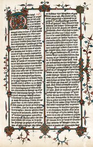 Pagina uit Wycliffes vertaling van de Bijbel in het Engels, ca. 1400 door Unbekannt