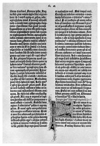 Pagina uit een Gutenberg-bijbel door Unbekannt