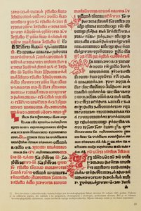 Pagina met schrift in het Glagolitische alfabet