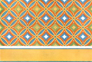 Geschilderd plafond in het graf van Amenemhet in Thebe, Egypte, 1928