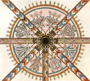 Geschilderde decoratie in de Kathedraal, Limburg an der Lahn, Duitsland, 1928 door Unbekannt