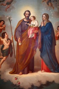 Schilderij in Santuario di Maria Ausiliatrice, Valdocco, Turijn, Italië