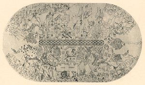Schildering op het plafond van de zaal van justitie, nr. 3, 1907 door Unbekannt
